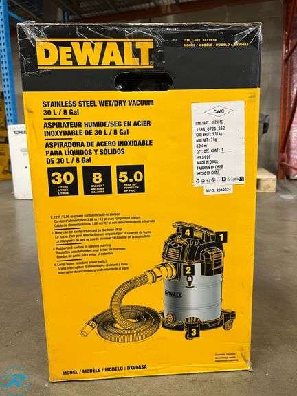 DeWalt 8 Gallon Wet/Dry Vacuum - New - Roller Auctions