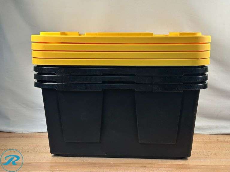Greenmade 27 Gallon Storage Bin, 4-pack - New - Roller Auctions