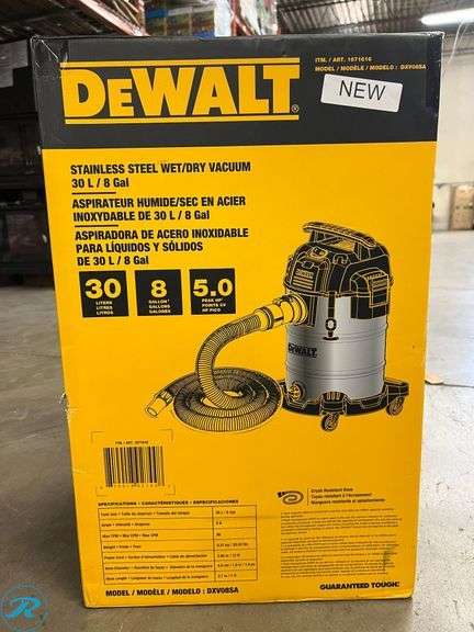 DeWalt 8 Gallon Wet/Dry Vacuum - New - Roller Auctions