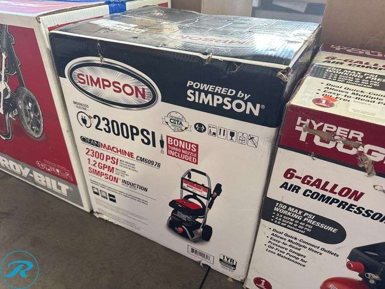 New Simpson Clean Machine CM60976 2300 PSI 1.2 GPM Electric Pressure Washer