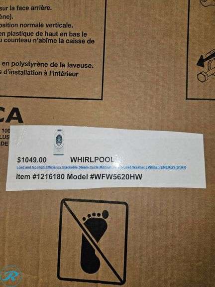 Whirlpool WFW5620HW High-Efficiency Front Load Washer - Roller Auctions