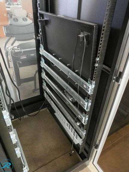 (2) Server Rack Cabinets with Glass Front Doors - Roller Auctions
