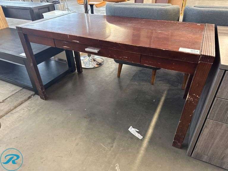 Wood Desk with Two Drawers, 29×58 Inches
