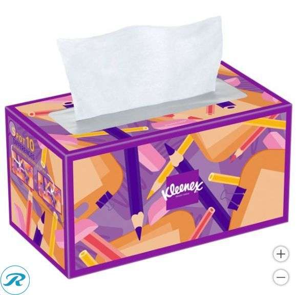 Kleenex Facial Tissue, 2-Ply, Flat Box, 230 Tissues, 10 ct- New; (2) Vanity Fair Everyday Napkin, 2-Ply, 110-count, 6-pack- New - Roller Auctions