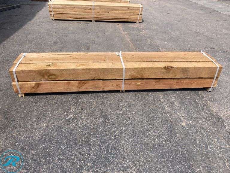 (6) Pressure Treated Timbers 6" x 6" x 8ft