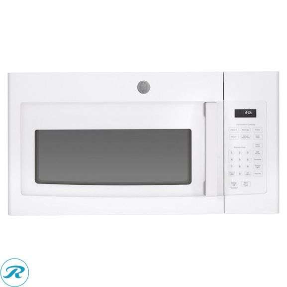 (1) New- GE 1.6-cu ft Over-the-Range Microwave ( White ) (Total of 1 microwave) (Box has been open but product is completely new and perfect condition)