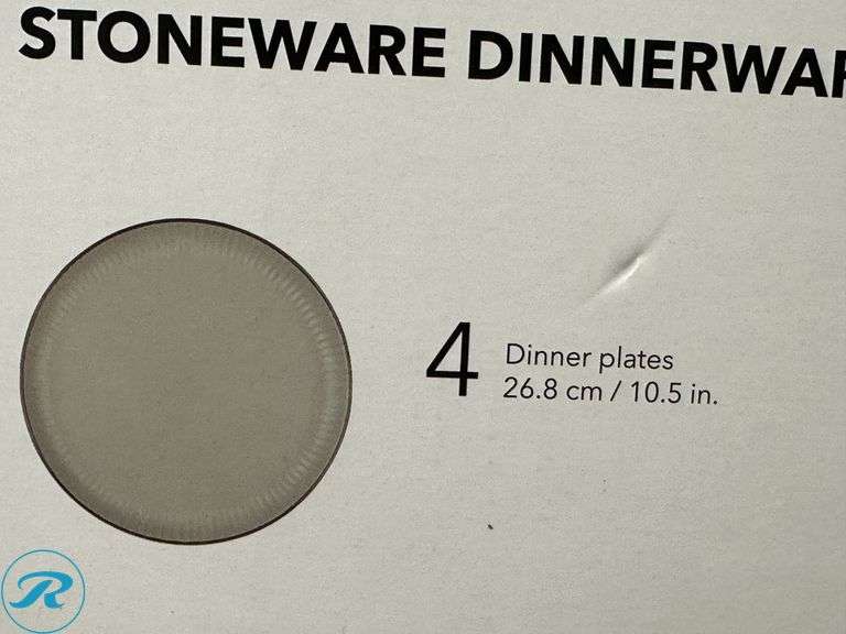 (2) Safdie & Co.Inc: 12pc Stoneware Dinnerware Set- New, (1) Missing Side Plates - Roller Auctions