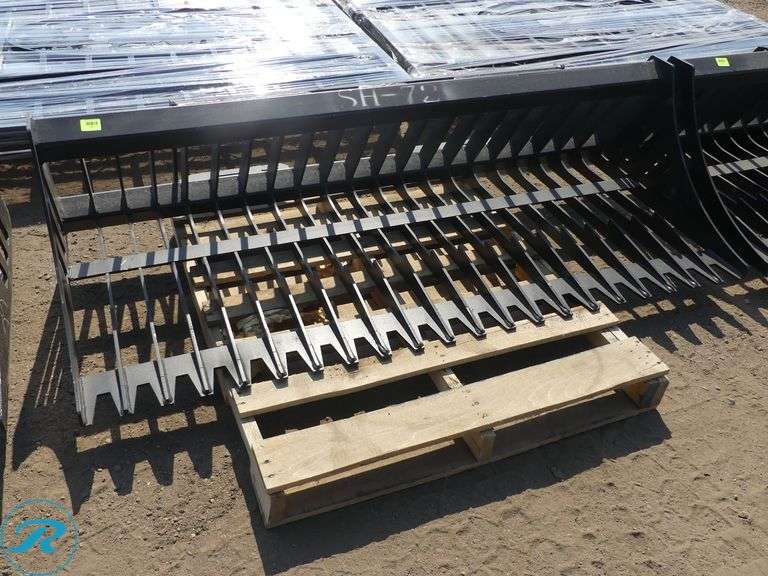 New Greatbear SH-72 Rock Bucket Attachment to Fit Skid Steer Loader, 72'' - Roller Auctions