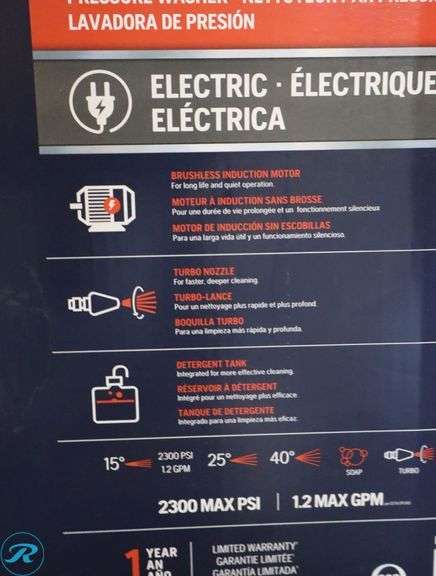 Husqvarna Electric PW 2300 Pressure Washer - Like New - Roller Auctions