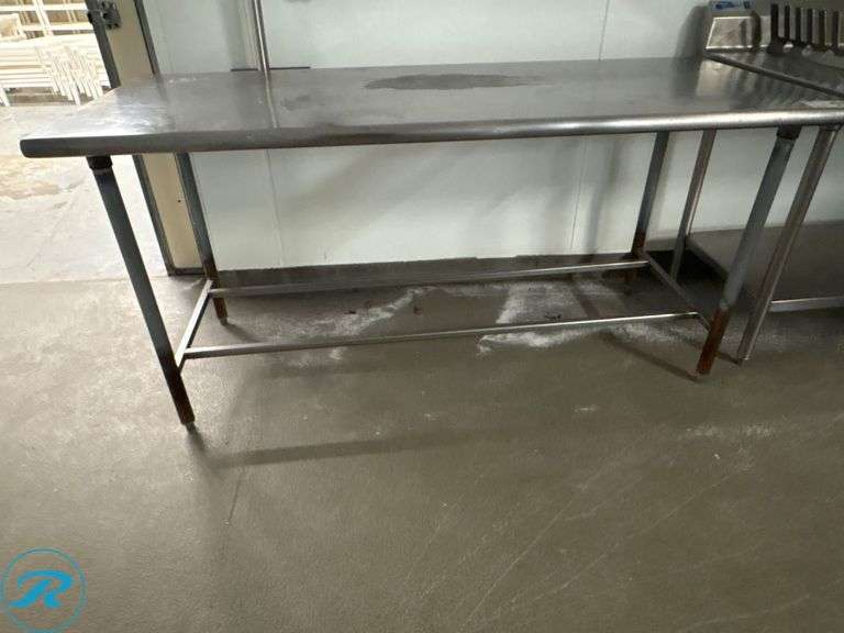 Stainless Steel Work Table with Metal Frame, 72” x 30” x 36” - Roller Auctions