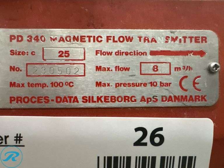 Proces-Data PD 340 Magnetic Flow Transmitter, Size 25 - Roller Auctions