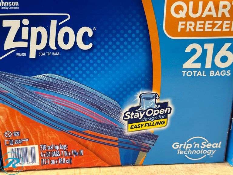 Assorted Ziplock & Freezer Bags- New/ Open Box - Roller Auctions