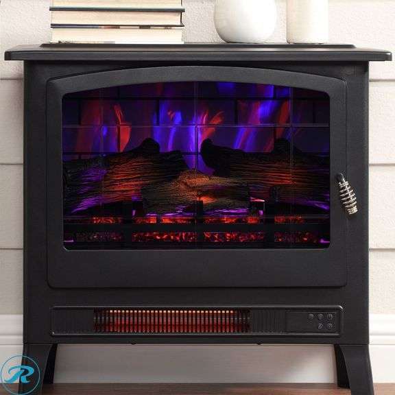 Infrared Electric Fireplace Stove Heater - Used - Damged/ Dents on Bottom - Roller Auctions
