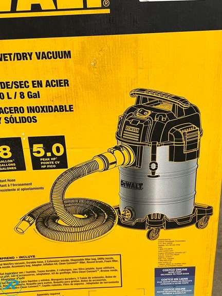 DeWalt 8 Gallon Wet/Dry Vacuum - New - Roller Auctions