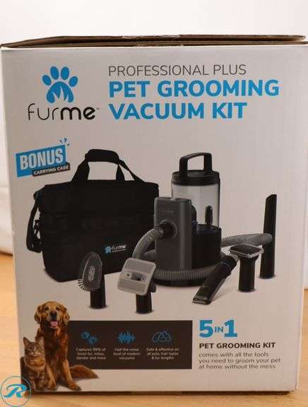 FurMe Professional Plus Pet Grooming Vacuum Kit with Carrying Case - New - Roller Auctions
