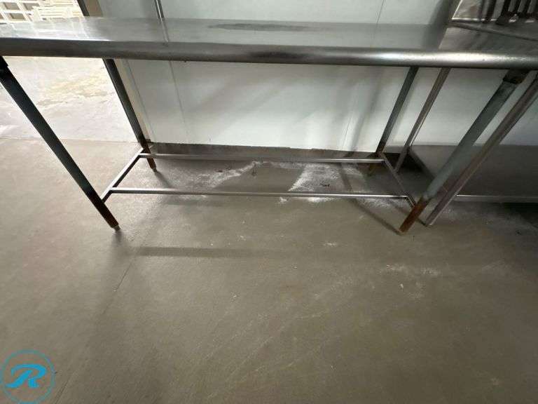 Stainless Steel Work Table with Metal Frame, 72” x 30” x 36” - Roller Auctions