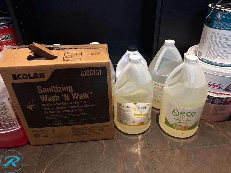 Cleaning and Sanitizing Supplies Including Ecolab Products - Roller Auctions