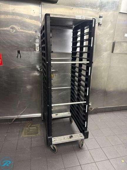 Rubbermaid Black Utility Bun Pan Rack on Casters - Roller Auctions