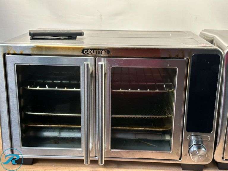 (2) Gourmia XL Digital Air Fryer Toaster Oven with Single-Pull French Doors- (1) Used, (1) New, Heavily Dented - Roller Auctions
