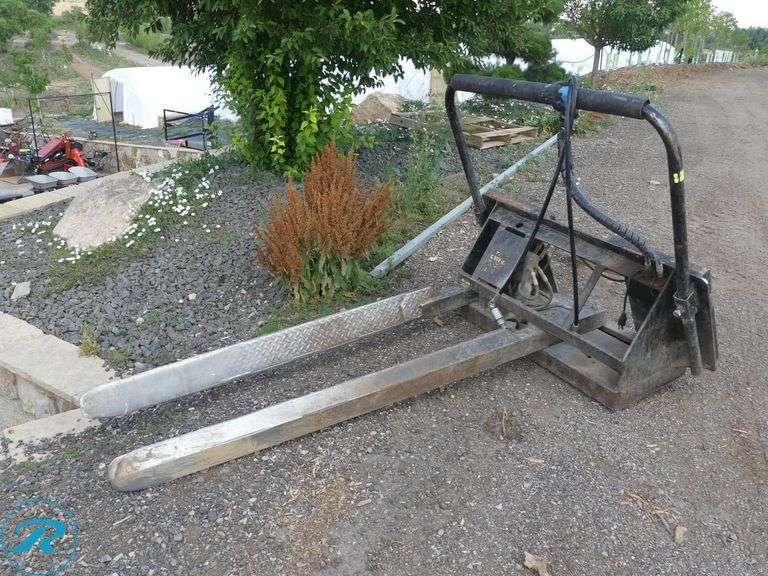 Diversified Products Hydraulic Nursery Jaws Fork Attachment To Fit Skid Steer Loader, 5' Forks