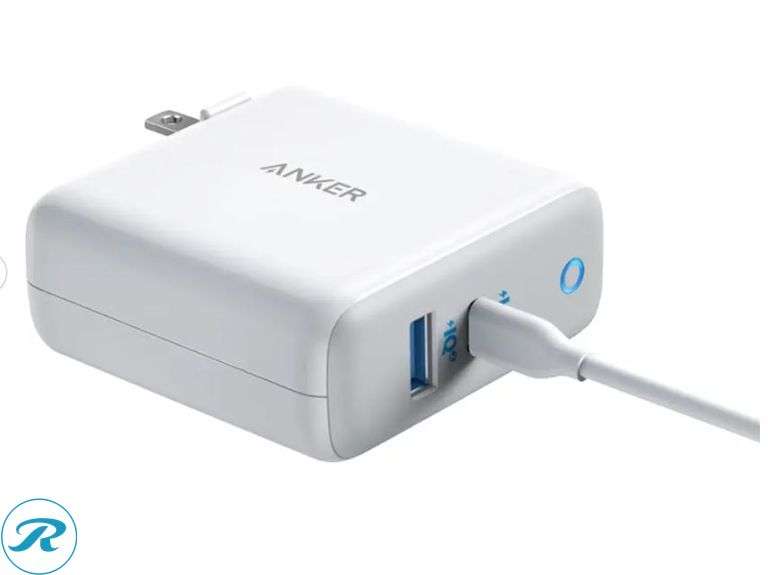 Anker - PowerPort PD 60W GaN Fast Charger and USB-C to C Cable 6ft for Macbook and Mobile Devices, White - New - Roller Auctions