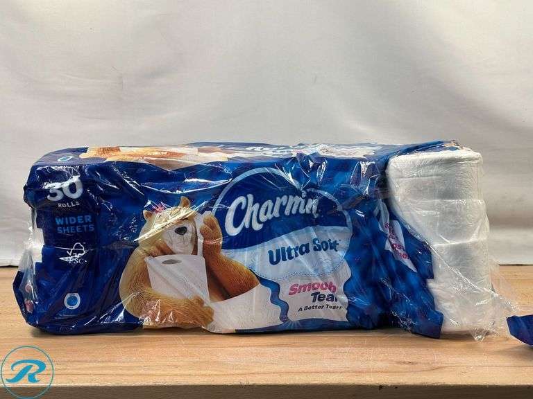 (30 Rolls) Charmin Ultra Soft Bath Tissue- New/ Damaged Package; (9)Kirkland Signature Paper Towels- New - Roller Auctions