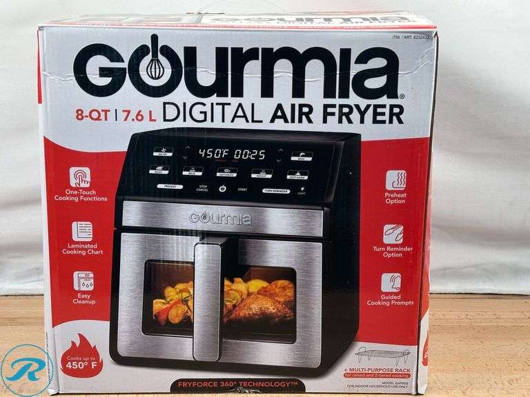 Gourmia 8-Quart Digital Air Fryer with Window & Light - New - Roller Auctions
