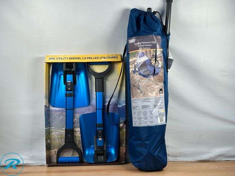 2PK Utility Shovel- New; Swinging Hammock Chair- Like New - Roller Auctions