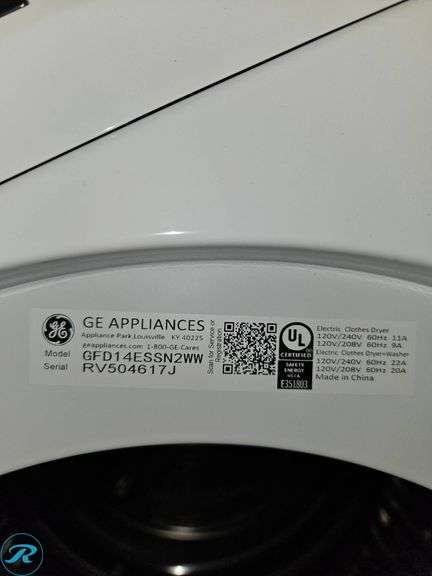 GE Front-Load Model GFD14ESSNWW Electric Dryer - Roller Auctions