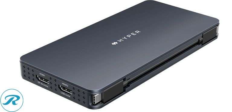 HyperDrive Next 10 Port Business Class USB C Docking Station for PC/Mac/Chromebook, Pro-Grade 2X File Transfer w/ 10Gbps, 3X Fast Photo/Video Transfer w/SD 4.0, Charges w/ 100W PD Power - Like New - Roller Auctions