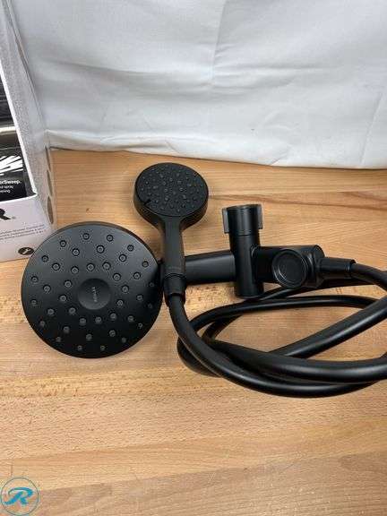 Kohler Prone 3-in-1 Multifunction Shower Head with PowerSweep, Matte Bkack- Used; Kohler; Prone 3-in-1 Multifunction Shower Combo Kit- Used - Roller Auctions