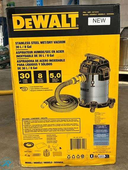 DeWalt 8 Gallon Wet/Dry Vacuum - New - Roller Auctions