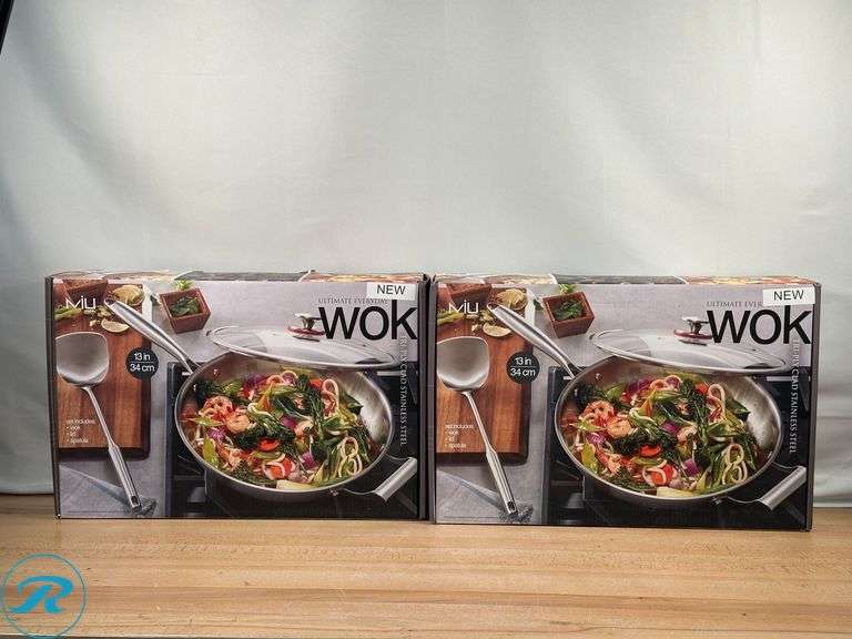 (2) MIU Stainless Steel Wok - New - Roller Auctions