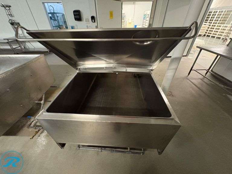Stainless Steel  Jacketed Tank With Hinged Lid, 84” x 50” x 38”H - Roller Auctions