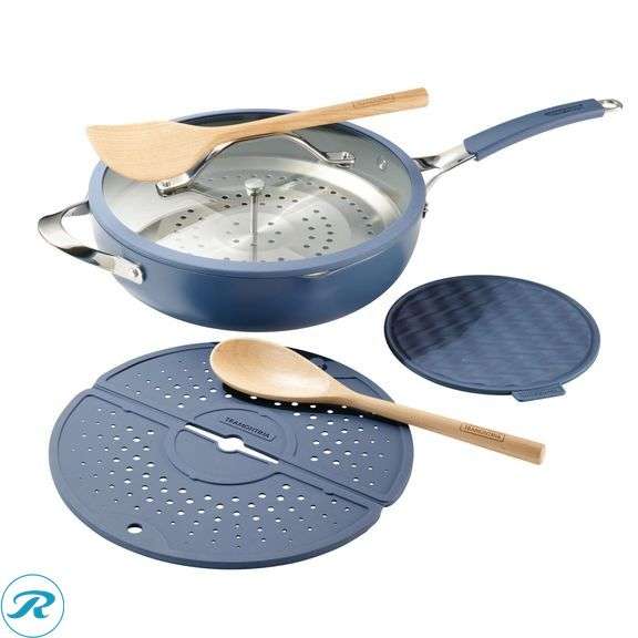 Tramontina 5-quart All-In-One Plus Ceramic Non-Stick Pan, 7-piece Set - Like New - Roller Auctions