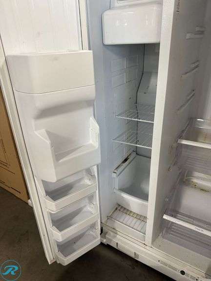 White Linea 2 ASD2575BRW01 Side-by-Side Refrigerator with Water Dispenser - Roller Auctions