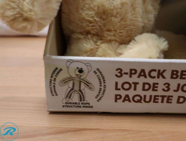 (3) Assorted Plush Dog Toy Packs - New/Open Box - Roller Auctions