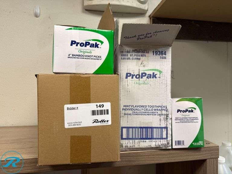 ProPak Toothpicks and Bamboo Knot Picks - Roller Auctions