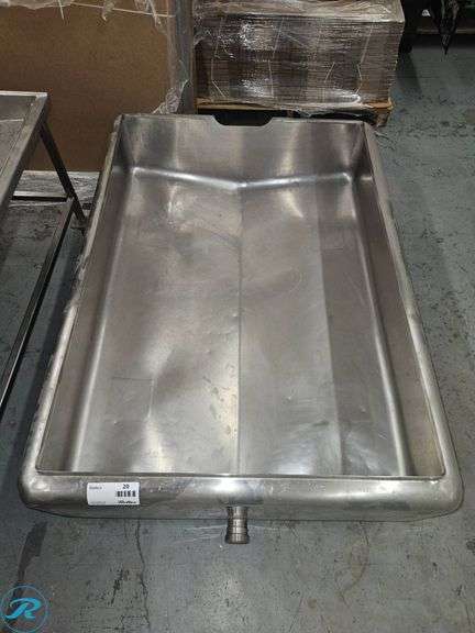Stainless Steel Tub on Casters, 36″×49″ with 11″ Sidewalls