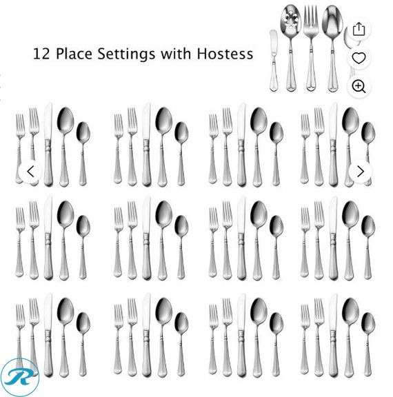 Mikasa 65 Piece 18/10 Stainless Steel Flatware Set- New - Roller Auctions