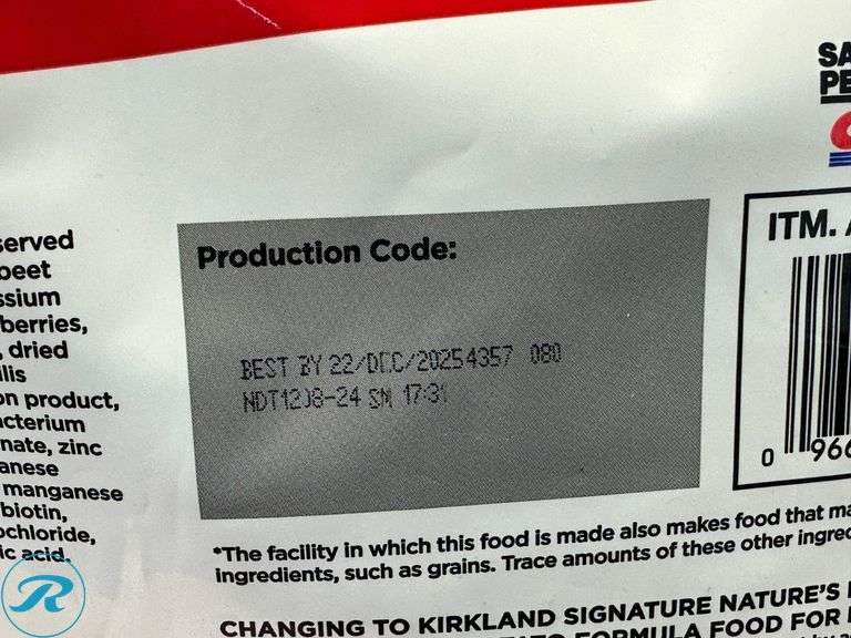 Kirkland Signature Nature's Domain Turkey and Sweet Potato Dog Food 35 lb.- New, Damaged Package; Kirkland Signature Chicken and Rice Cat Food 25 lbs.- New/ Damaged Package - Roller Auctions