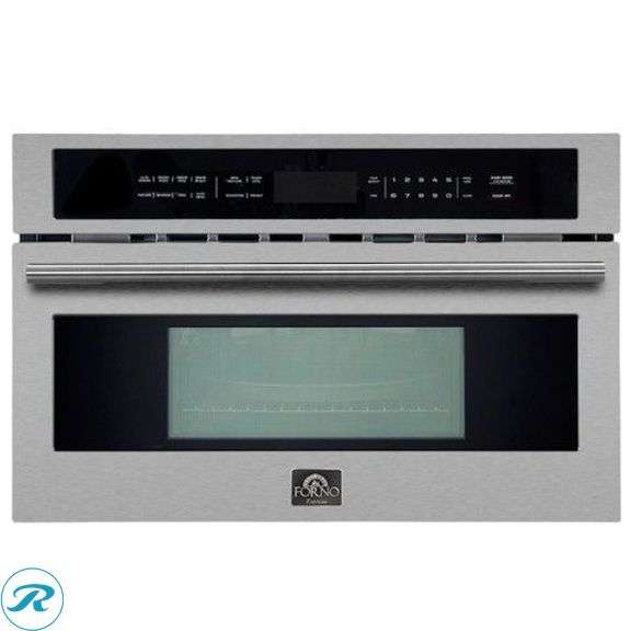 (1) New- FORNO Oliena 1.6-cu ft 1000 -Watt 29.88-in Built-In Microwave with Sensor Cooking Controls ( Stainless Steel ) (Total of 1 microwave)