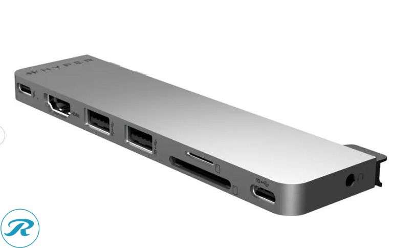 Hyper - HyperDrive Next 8 Port USB-C Hub, 4K HDMI, USB4/Thunderbolt 4, 1 USB-C, 2 USB-A, microSD/SD, travel dock for MacBook/PC, Space Gray - Like New - Roller Auctions