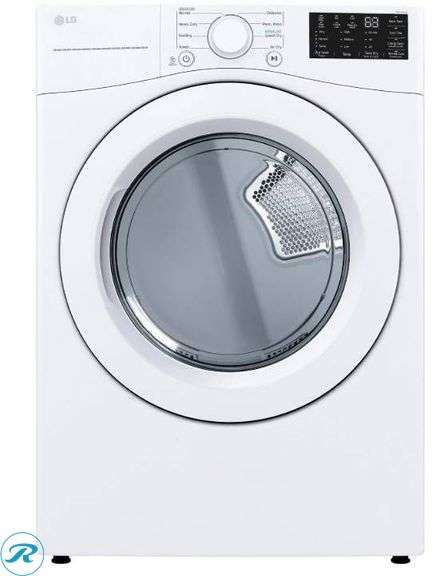 LG DLE3470W Front-Load Electric Dryer, 27 x 30 1/16 x 39 Inches