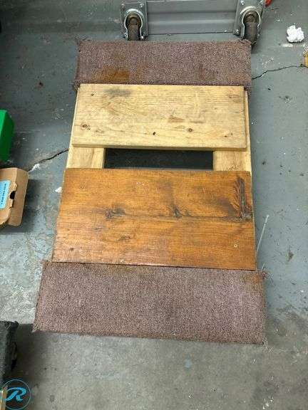 (3) Wooden and Metal Furniture Dollies with Swivel Casters - Roller Auctions