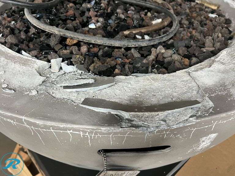 Bond Faux Concrete Gas Fire Bowl Pit - Used/Damaged - Roller Auctions