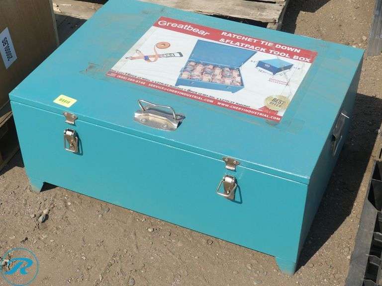 New Greatbear Ratchet Tie Downs and Flatpack Toolbox, (24) Total Pieces - Roller Auctions