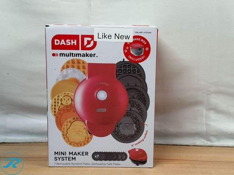 Dash MultiMaker Mini Waffle System- Like New; MIU Manual Hand Food Chopper- Used - Roller Auctions