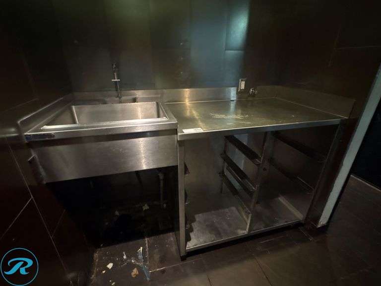 Stainless Steel Sink and Workstation 70” x 28” x 45”H - Roller Auctions