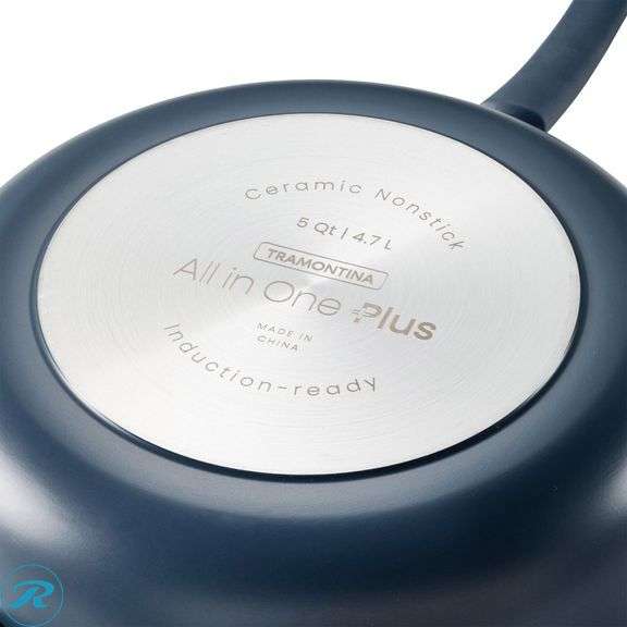 Tramontina 5-quart All-In-One Plus Ceramic Non-Stick Pan, 7-piece Set - Like New - Roller Auctions